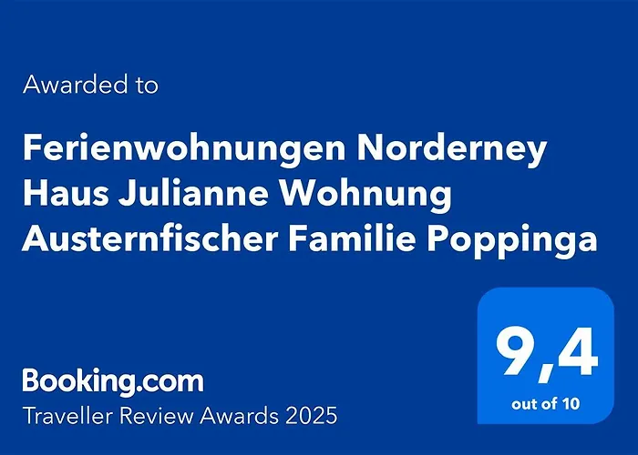 Ferienwohnungen Norderney Haus Julianne Wohnung Austernfischer Familie Poppinga